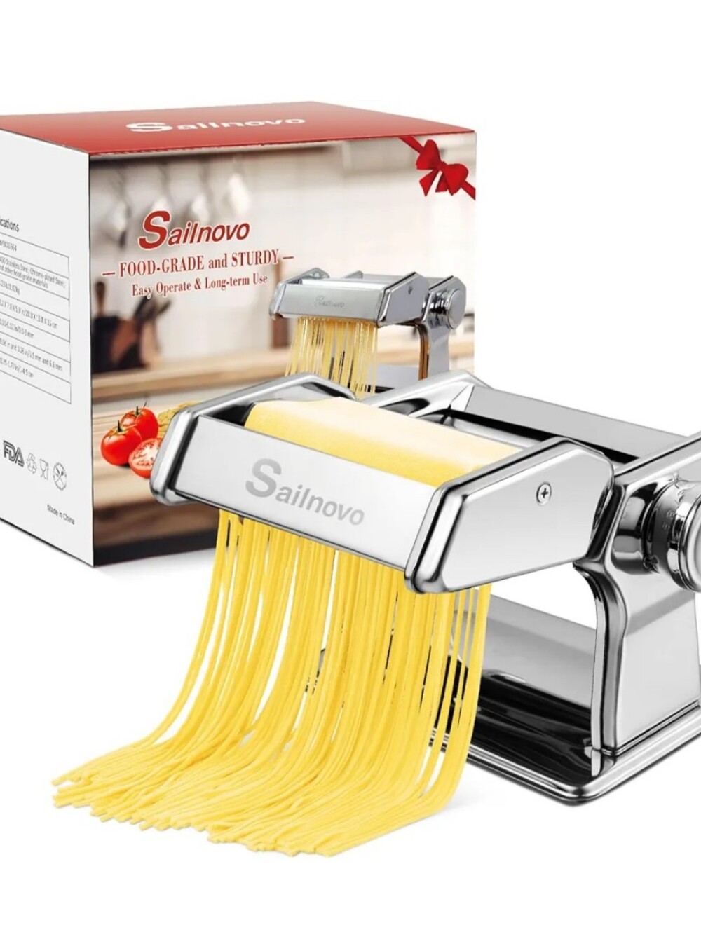 Sailnovo Stainless Steel 3 In 1 Pasta Maker